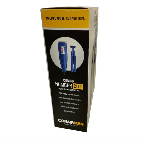 Combo Number Cut Home Haircutting Kit Conair Man New Multiple Comb Guides - Picture 3 of 6